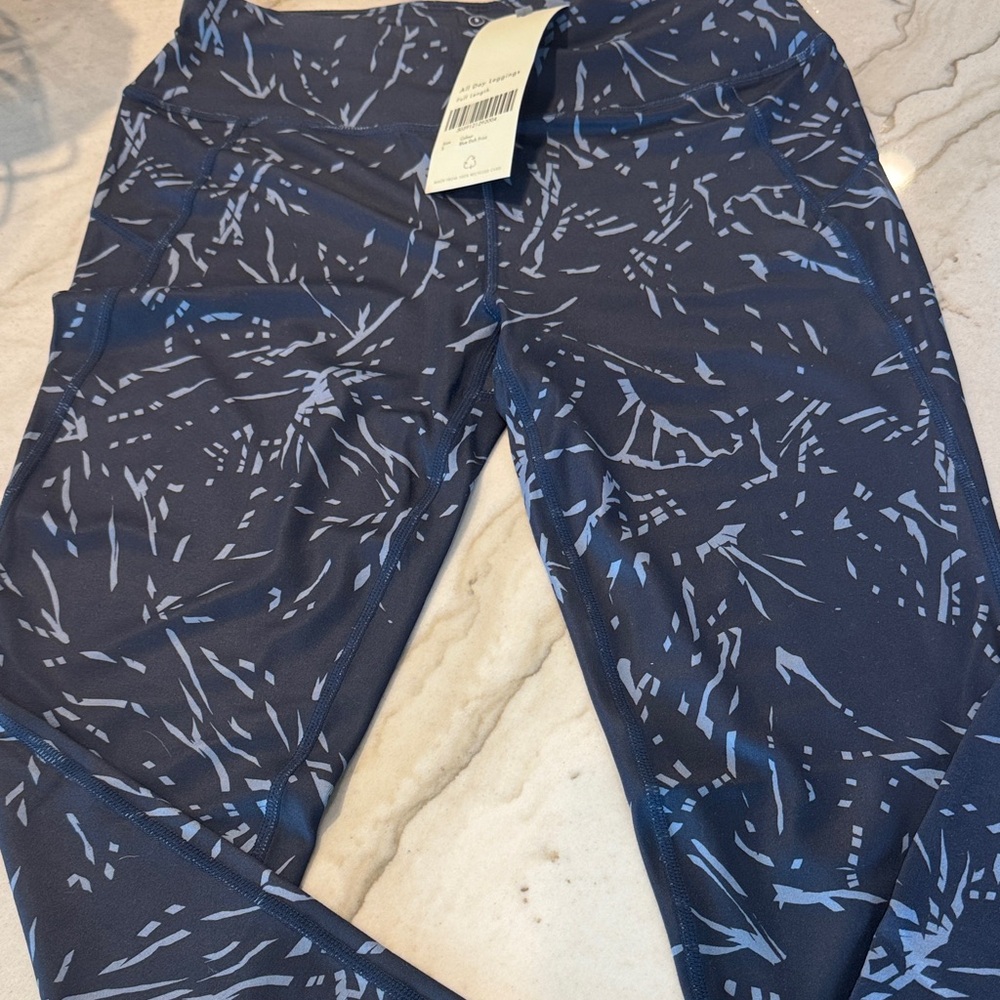 Women’s Blue Patterned Leggings